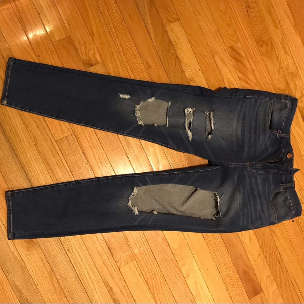 NEW! AEO Hi-Rise distressed Jeans/Jeggings 14R
